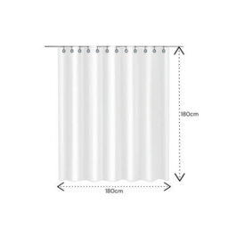 Showerdrape Linea White & Grey Shower Curtain - thumbnail 2