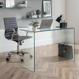 Oakham Signature Montrose Desk In Clear Glass - thumbnail 7