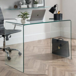 Oakham Signature Montrose Desk In Clear Glass - thumbnail 2