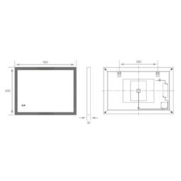FNX Bathrooms Saturn 1 Dimmable Led Bathroom Mirror - 900X600mm, Tunable White & Demister, Ip44 Rated - thumbnail 7