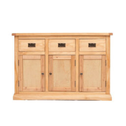 Cabinet Bits Lucca Waxed 3 Drawer 3 Door Sideboard Brass Drop Handle - thumbnail 2