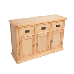 Cabinet Bits Lucca Waxed 3 Drawer 3 Door Sideboard Brass Drop Handle - thumbnail 3