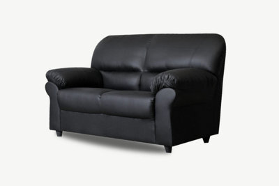 Rota Donna Exclusives Saga 2 Seater Coventry Leather Sofa In Black - image 1