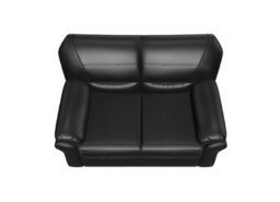 Rota Donna Exclusives Saga 2 Seater Coventry Leather Sofa In Black - thumbnail 6
