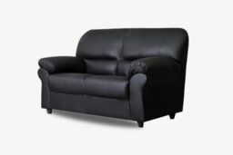 Rota Donna Exclusives Saga 2 Seater Coventry Leather Sofa In Black - thumbnail 1
