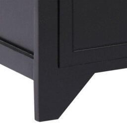 Berkfield Elegant Tv Cabinet Black 108X30X40 Cm Solid Paulownia Wood - thumbnail 7