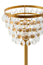 Orsina Glam Clear Crystal Table Lamp With Gold Metal Frame, Elegant Geometric Bedside Lamp, Accent Table Lamp - thumbnail 4