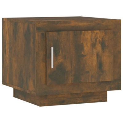 Berkfield Stylish Coffee Table Smoked Oak 51X50X45 Cm Engineered Wood - image 1