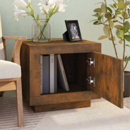 Berkfield Stylish Coffee Table Smoked Oak 51X50X45 Cm Engineered Wood - thumbnail 7