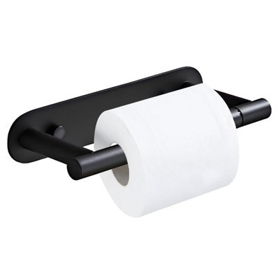 CLEFFNS Matte Black Toilet Roll Paper Holder Wall Mount For Bathroom 304 Stainless Steel Toilet Roll Holder, Toilet Tissue Roll Holder - image 1
