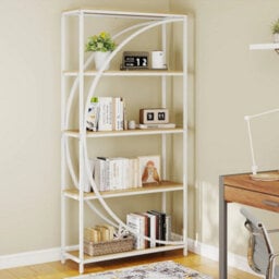 5 Tier Bookshelf Industrial Etagere Bookcase W/storage Shelves - thumbnail 5