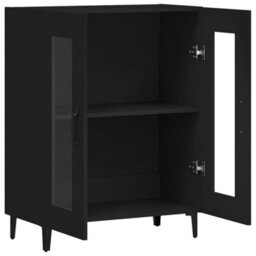 Berkfield Sideboard Black 69.5X34X90 Cm Engineered Wood - thumbnail 5