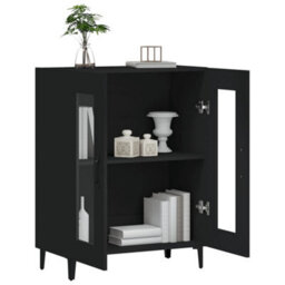 Berkfield Sideboard Black 69.5X34X90 Cm Engineered Wood - thumbnail 4