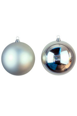 Christmas Tree World 25Cm Silver Bauble Set Shiny/matt (4 Pc) - image 1