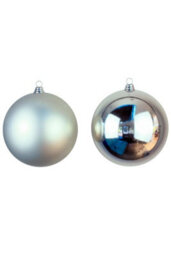 Christmas Tree World 25Cm Silver Bauble Set Shiny/matt (4 Pc)