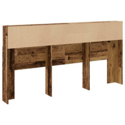 Berkfield Headboard Cabinet Old Wood 200X19X103.5 Cm Engineered Wood - thumbnail 6