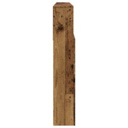 Berkfield Headboard Cabinet Old Wood 200X19X103.5 Cm Engineered Wood - thumbnail 5