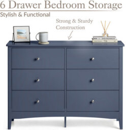 Christow Islington Chest Of Drawers Modern 6 Drawer Bedroom Storage Unit Furniture Cabinet - thumbnail 3