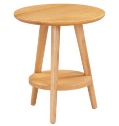 Hallowood Furniture Waverly Small Round Side Table With 3 Legs And Shelf - thumbnail 8