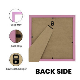 "AK Frames Sleek 6X6"" Pastel Pink Thin Modern Picture Frame - Slim And Design For Posters, Prints And Photos - Elegant Wall Frame Decor" - thumbnail 2