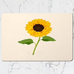 Benjamin Tate Design Sunflower Placemat And Coaster Set Wood Backing Designer Artwork Limited Edition Collection - thumbnail 2