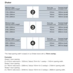 Spacepro Shaker 3 Panel Matt Graphite Sliding Wardrobe Door (H)2220mm (W)610mm - thumbnail 4
