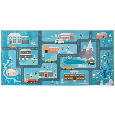 Beliani Kids Rug Kigi Blue 80 X 150 Cm - image 1