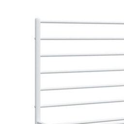 Walplus Metal Bed Frame Without Mattress With Headboard White 120X190Cm - thumbnail 9