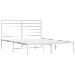 Walplus Metal Bed Frame Without Mattress With Headboard White 120X190Cm - thumbnail 3