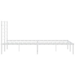 Walplus Metal Bed Frame Without Mattress With Headboard White 120X190Cm - thumbnail 7