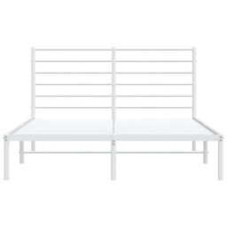 Walplus Metal Bed Frame Without Mattress With Headboard White 120X190Cm - thumbnail 6