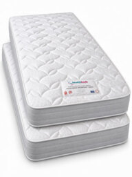 Blue Low Single Staircase Bunk Bed With Wardrobe, Shelves And Drawers With Luxury Memory Pocket Mattresses - thumbnail 9
