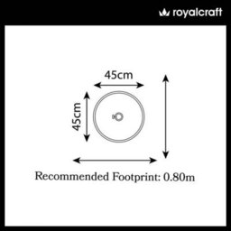 A-Mir 16Kg Round Parasol Base - Polycrete - H31.5 X W45 X L48 Cm - Brown - thumbnail 4