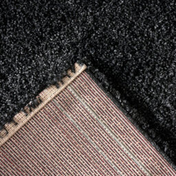 "Bravich Charcoal Thick Shaggy Rug - California - 80X150Cm (2'8""x5')" - thumbnail 3