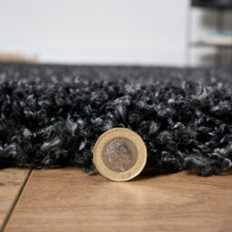 "Bravich Charcoal Thick Shaggy Rug - California - 80X150Cm (2'8""x5')" - thumbnail 4