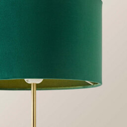 Valuelights Charles Gold Table Lamp With Green Velvet Shade - thumbnail 3