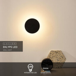 Lucide Eklyps Led Modern Wall Light 15Cm - Led - 1X6W 3000K - Black - thumbnail 2