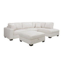 Home Detail Tate Right-Hand Facing Corner Sofa With Storage Footstool, Cream Teddy Jumbo Cord - thumbnail 2