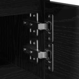 Berkfield Bedside Cabinet Black Oak 40X35X50 Cm Engineered Wood - thumbnail 9