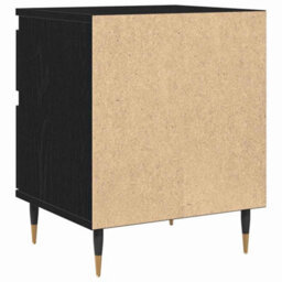 Berkfield Bedside Cabinet Black Oak 40X35X50 Cm Engineered Wood - thumbnail 8