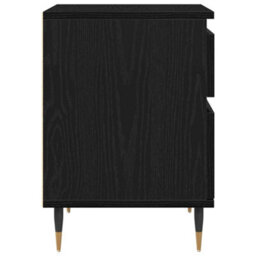 Berkfield Bedside Cabinet Black Oak 40X35X50 Cm Engineered Wood - thumbnail 7
