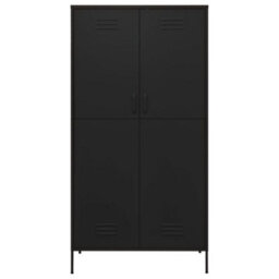 Vidaxl Wardrobe Black 90X50X180 Cm Steel - thumbnail 3