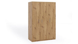 Arte Embrace Rustic Charm With The Bono Hinged Door Wardrobe 1350mm X 2030mm X 650mm In Characterful Oak Artisan - thumbnail 1