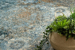 RugsX Wool Carpet Omega Mamluk Vintage Rosette Dark Blue  135X200 Cm - thumbnail 5