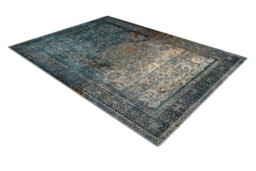 RugsX Wool Carpet Omega Mamluk Vintage Rosette Dark Blue  135X200 Cm - thumbnail 3