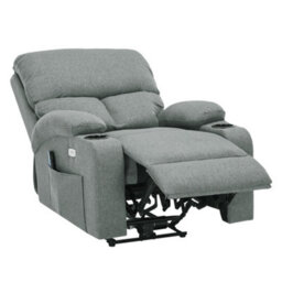 Living And Home Grey Single Sofa Recliner Armchair Reclining Chair With Massage & Heat - thumbnail 2