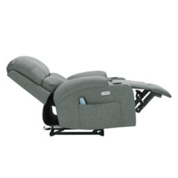 Living And Home Grey Single Sofa Recliner Armchair Reclining Chair With Massage & Heat - thumbnail 4