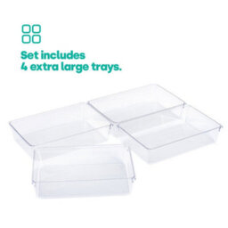 Livivo 4Pc Extra Large Drawer Organiser Tray Set - thumbnail 4