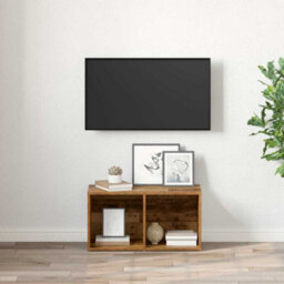 Berkfield Modern Tv Cabinet Old Wood Engineered Wood - thumbnail 4