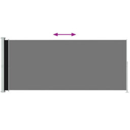 Walplus Patio Retractable Side Awning Garden Sun Shade Canopy Gazebo For Back Door, Porch, Patio 180X500 Cm Black - thumbnail 3